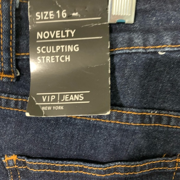 NWT VIP Jeans Embellished Distressed Sz 16 Ankle - Picture 8 of 10